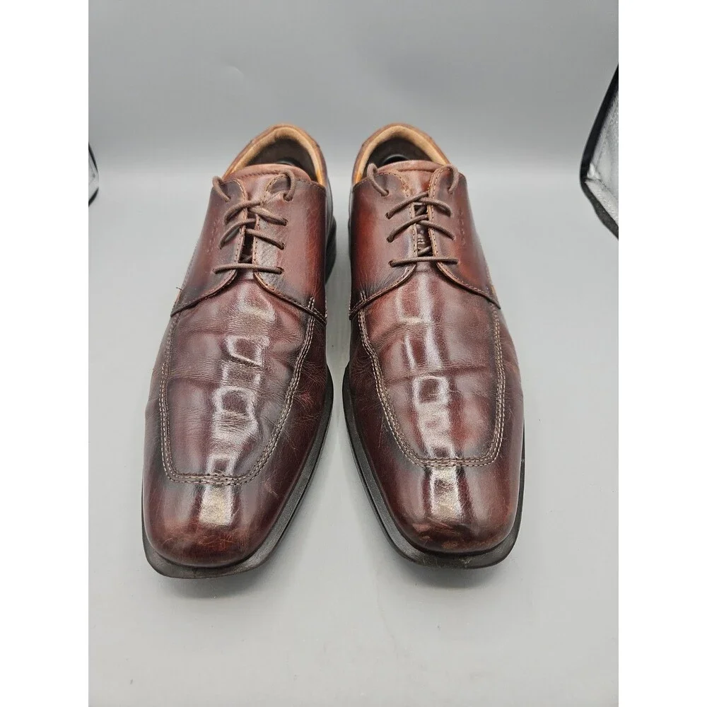 Florsheim Men's 47 Sz 13 Leather Upper Brown Low Top Lace Up Oxford Dress Shoes